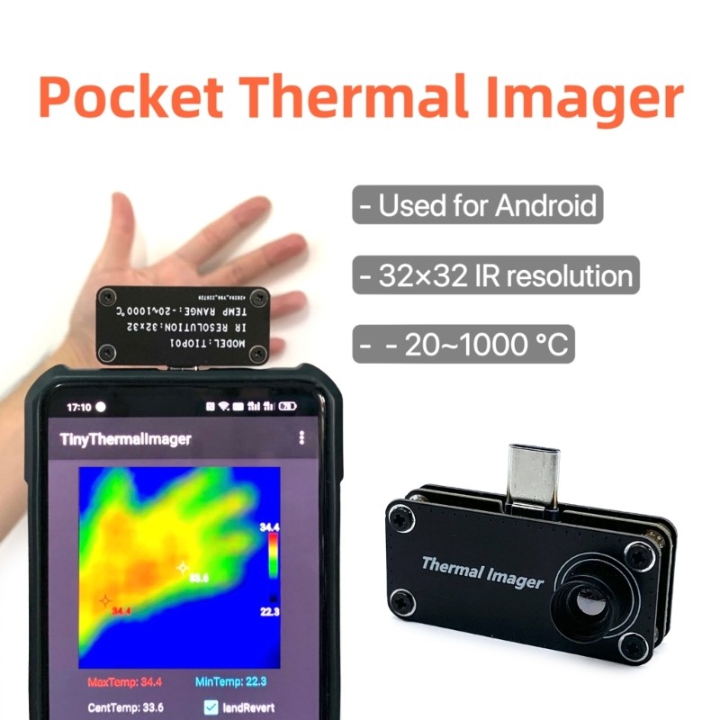 Handy Smartphone Thermal Imaging Device Versatile Temperature Scanner for Mobile