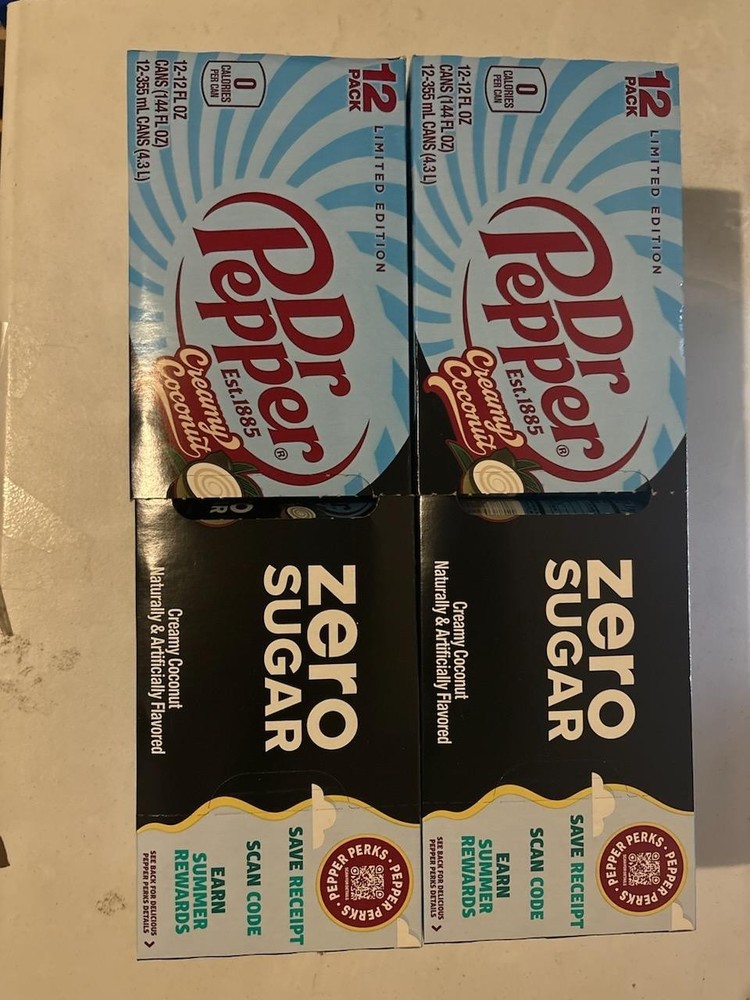 Dr Pepper Creamy Coconut Zero Sugar LIMITED EDITION 12 Pack