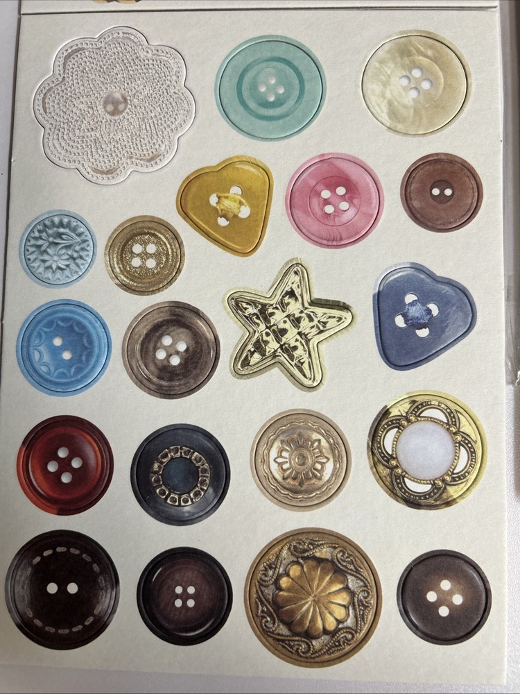 Chipboard Buttons Over 60 Pieces