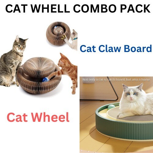 Cat Claw Board Foldable Cat Scratch Board & Cat Wheel funy Scratching board With
