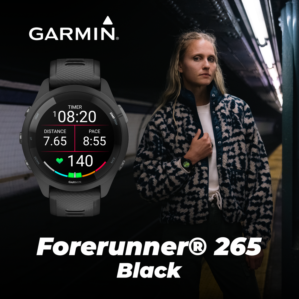 Garmin Forerunner 265 GPS Running Smartwatch AMOLED Display Black