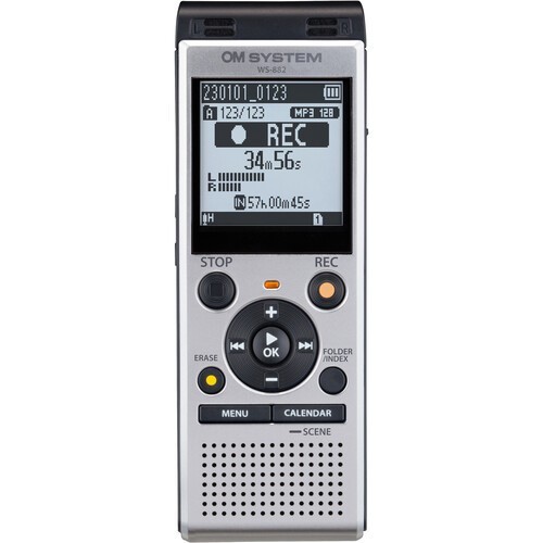 Reconditioned OM SYSTEM WS-882 Digital Voice Recorder- Silver