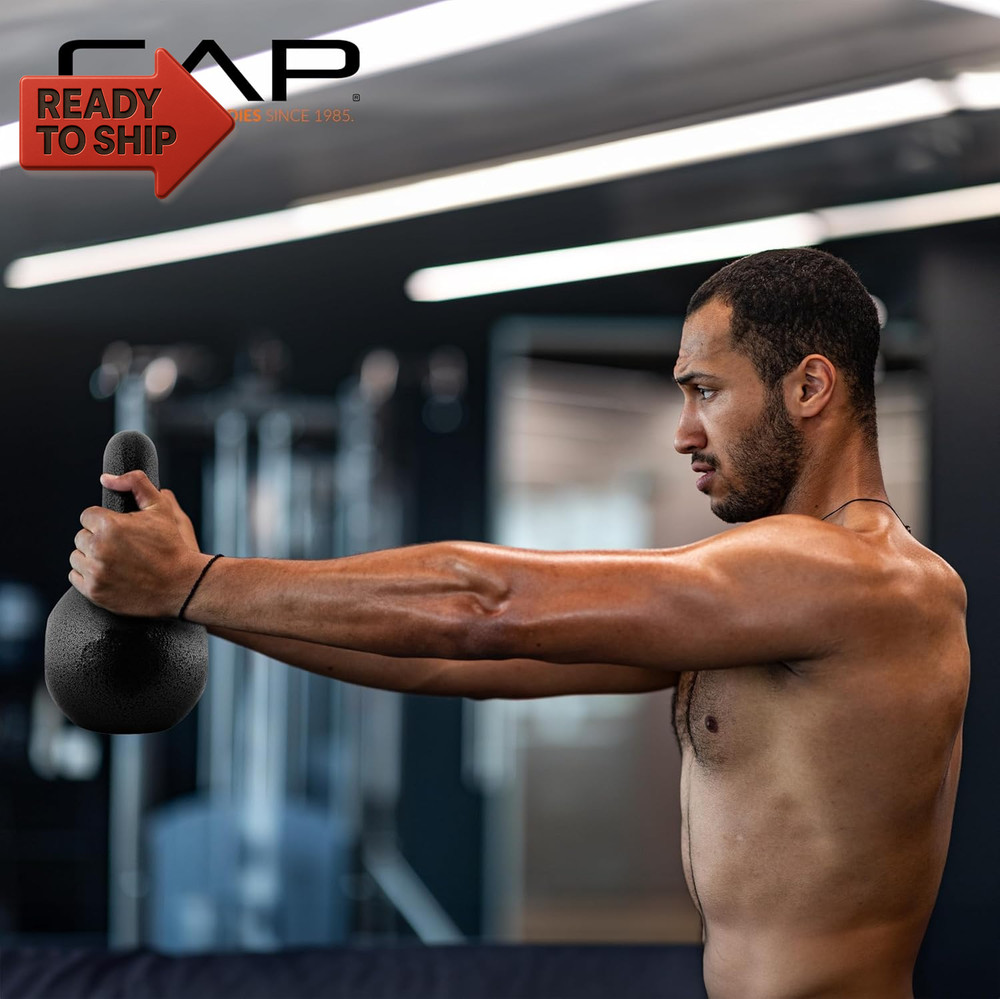 Black Cast Iron Kettlebell Single or Set | 10-80 Lbs