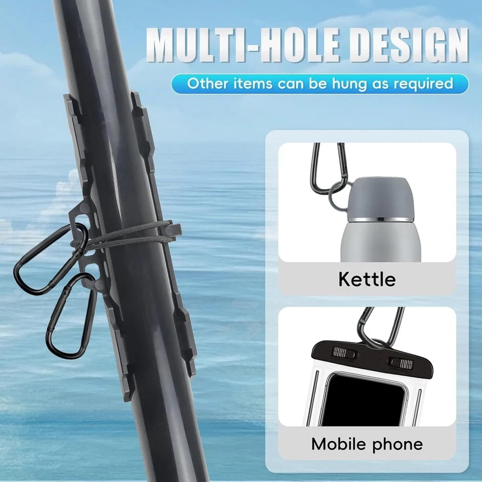 Kayak Paddle Holder with 2-Point Locking System for Standard Paddles