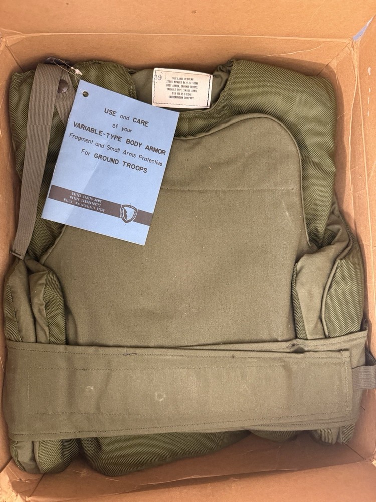 Vietnam Variable Body Armor New In Original Box Large Regular