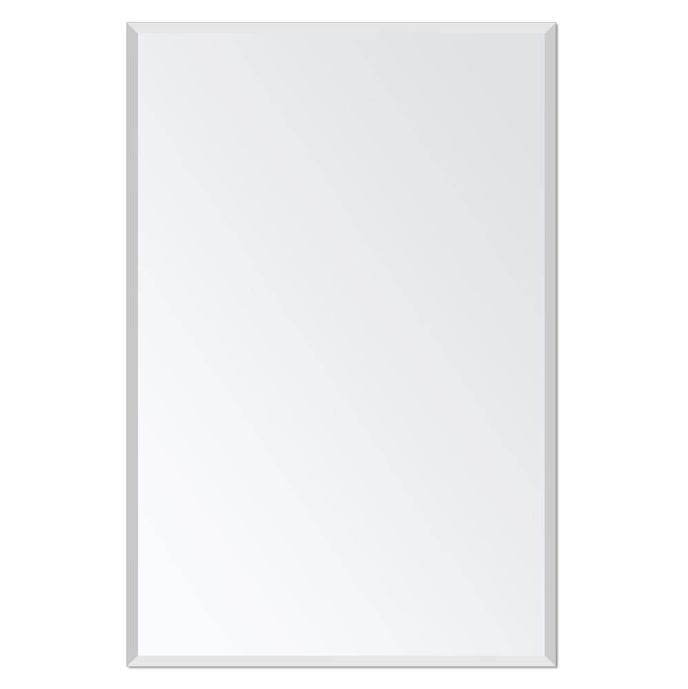 Ruomeng Rectangle Wall Mirror Frameless Mirror 16” x 24" Beveled Edge Mirr