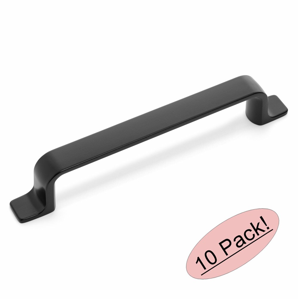 *10 Pack* Cosmas Cabinet Hardware Flat Black Modern Handle Pull #14901-96FB