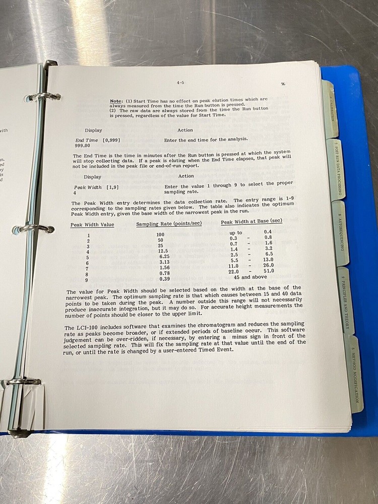 Perkin Elmer LCI-100 Laboratory Computing Integrator - Users Guide / Manual