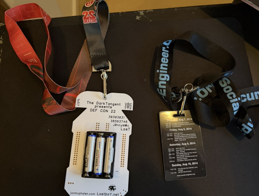 Defcon 22 (2014) Badge, Lanyard and complete conference program