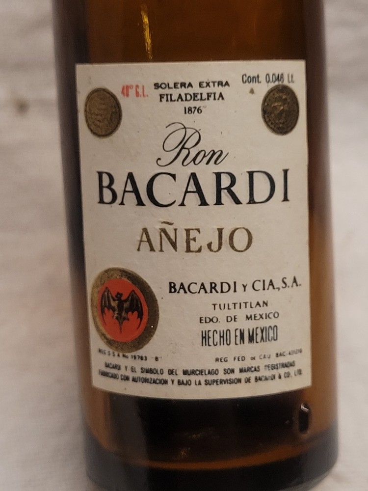 Ron Bacardi Anejo Miniature Original Label