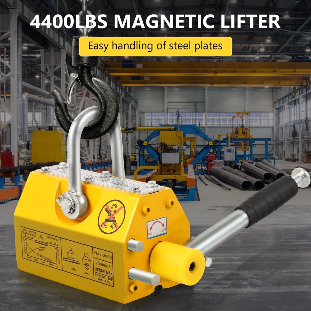 Heavy Duty Magnetic Lifter 4400Lbs Pulling & Lifting Capacity Permanent Lift
