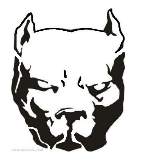 pitbull stencil Template Airbrush Paint #1