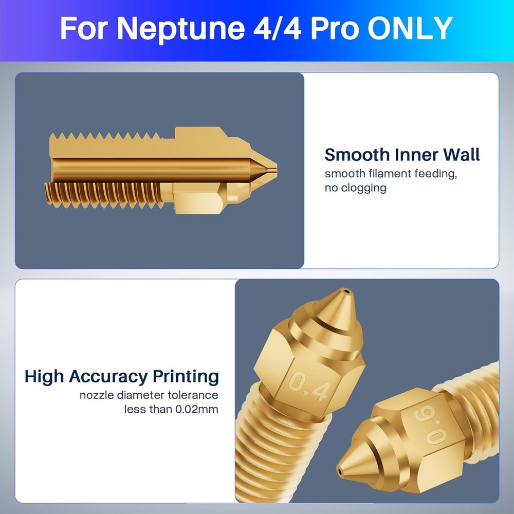 12-Piece Brass 3D Printer Nozzle Set