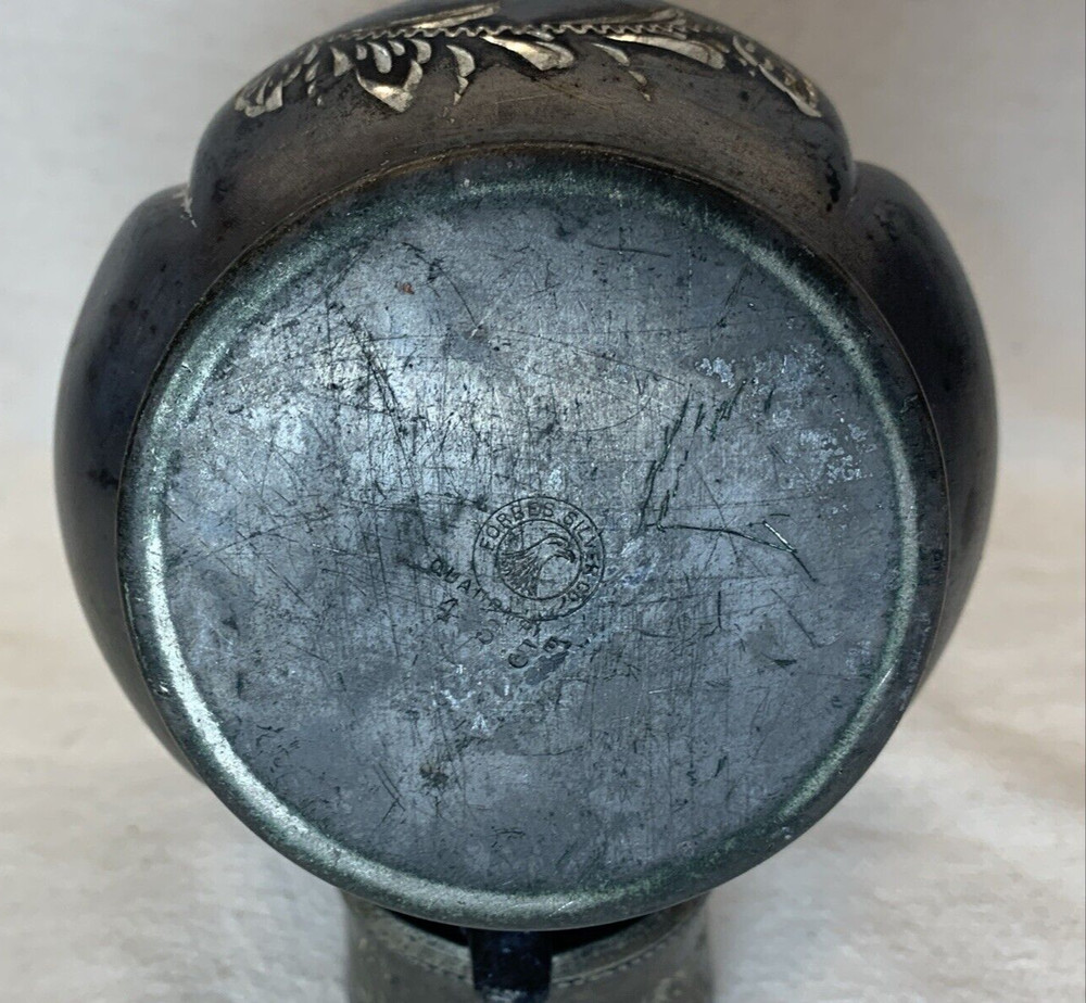 Antique Silverplate Embellished Napkin Ring & Sugar "Dan"