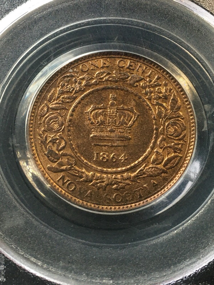 1864 PCGS Graded Nova Scotia ¢1 Cent, **MS-64** #6804