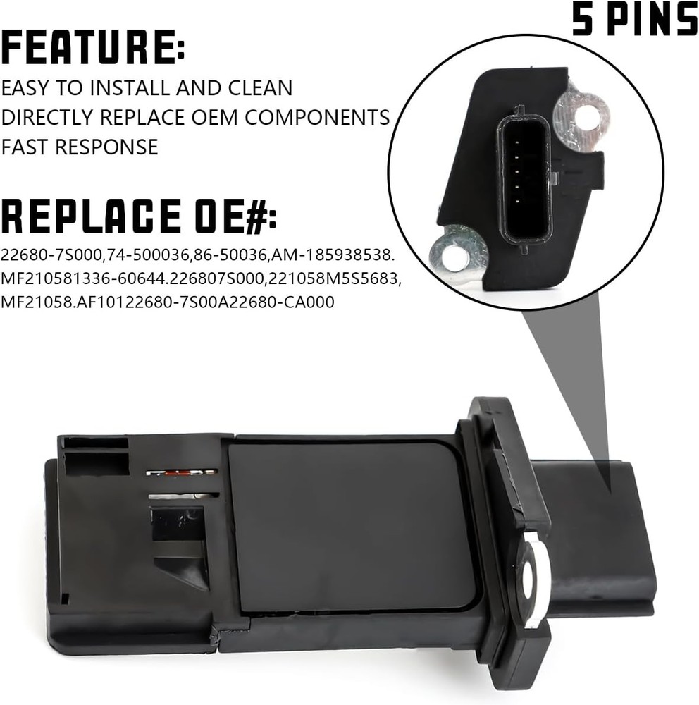 Mass Air Flow Sensor, 22680-7S00A Sensor, Automotive Air Flow Sensor