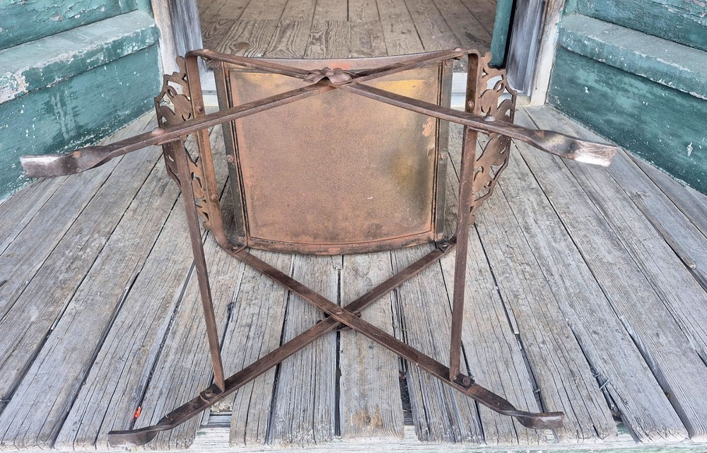 ANTIQUE CAST IRON GRIFFIN STOOL / BENCH