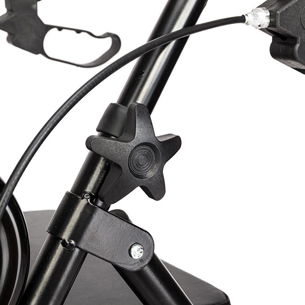 Adjustable Senior Rollator Walker W/ 8" Wheels Soft Padded Seat Folding Rolling