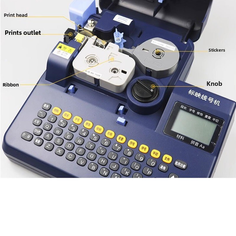 Marking Machine S680 Number Tube Printer PVC Sleeve Coding Machine Printer