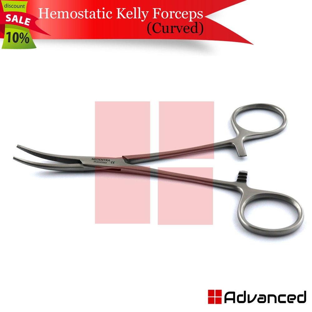 Pets Ear Hair Pulling Forceps Kelly Curved Veterinary Scraper Teeth Cleaning Kit