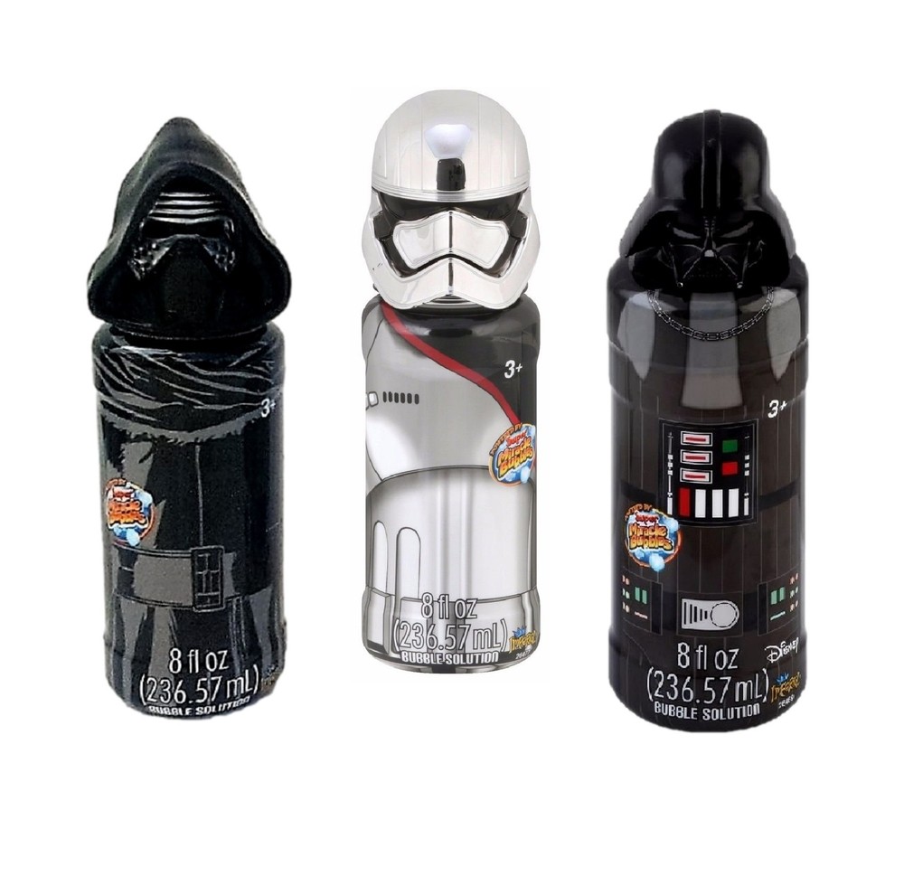 Star Wars Bubbles 3 Pack Darth Vader Captain Phasma Kylo Ren Bubble Solution 8