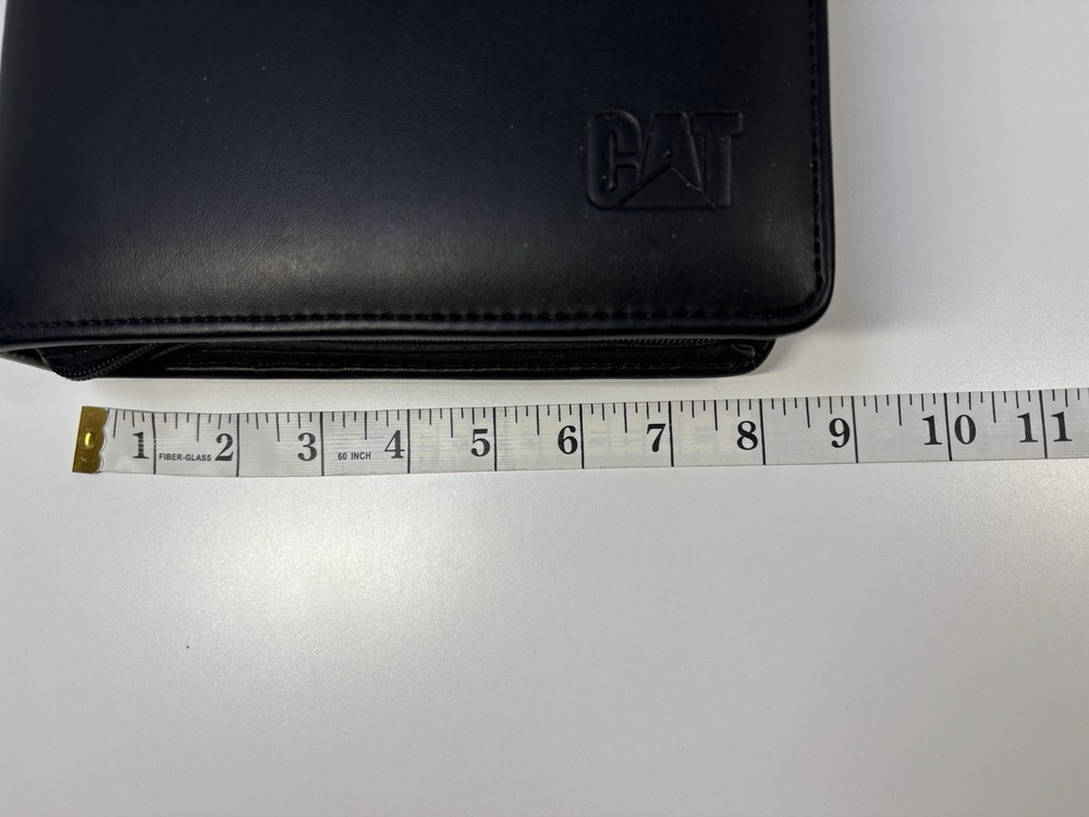 Caterpillar CAT Professional Leather Folio Binder - Zippered
