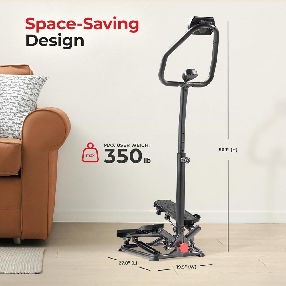 Twist Stepper with Handlebar, Stair Step Machine for Cardio Workout, Compact ...