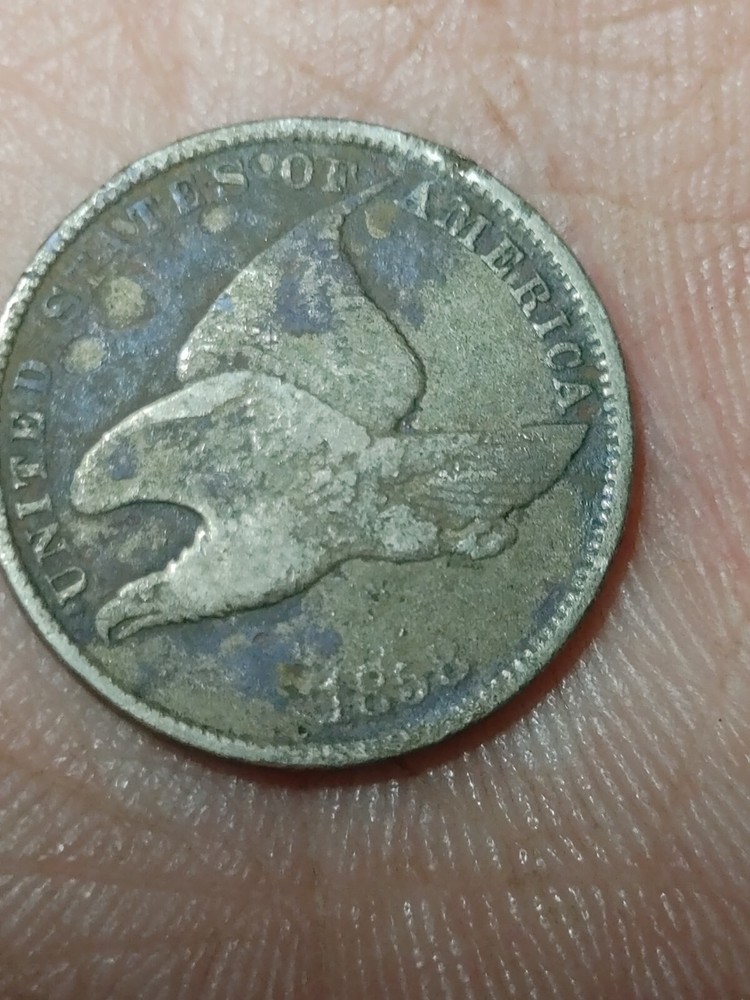 1858 S/L Flying Eagle One Cent Penny