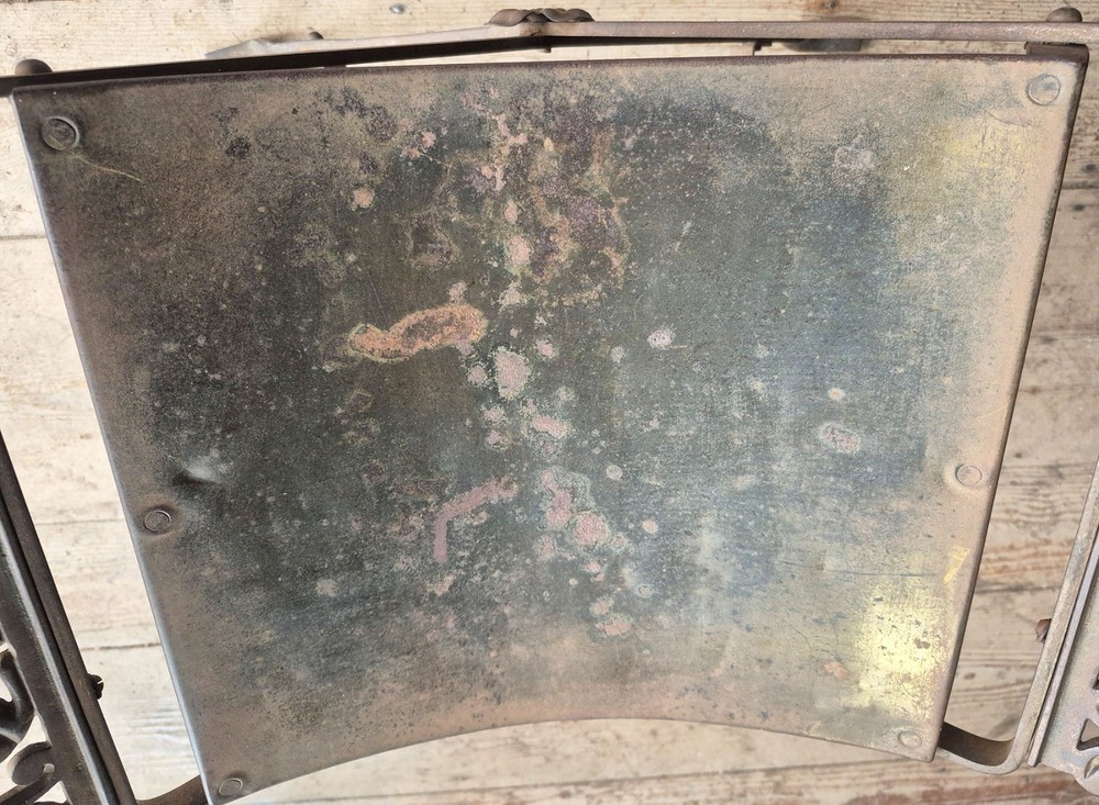 ANTIQUE CAST IRON GRIFFIN STOOL / BENCH