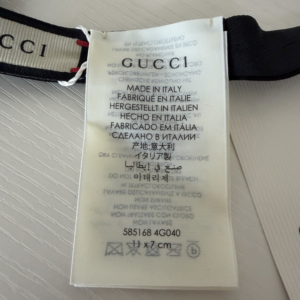 NWT GUCCI BOW Black SILK 100% Authentic