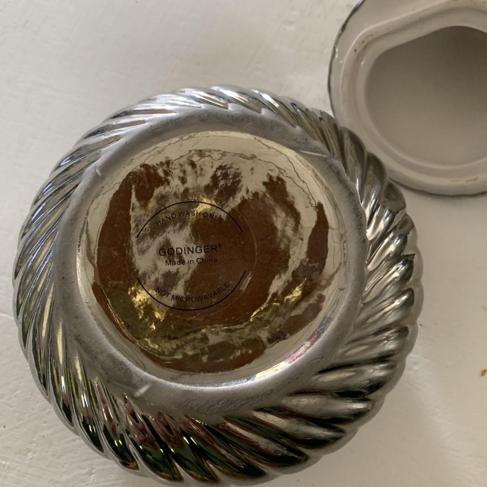 Hershey's Kiss Silver finish covered candy dish