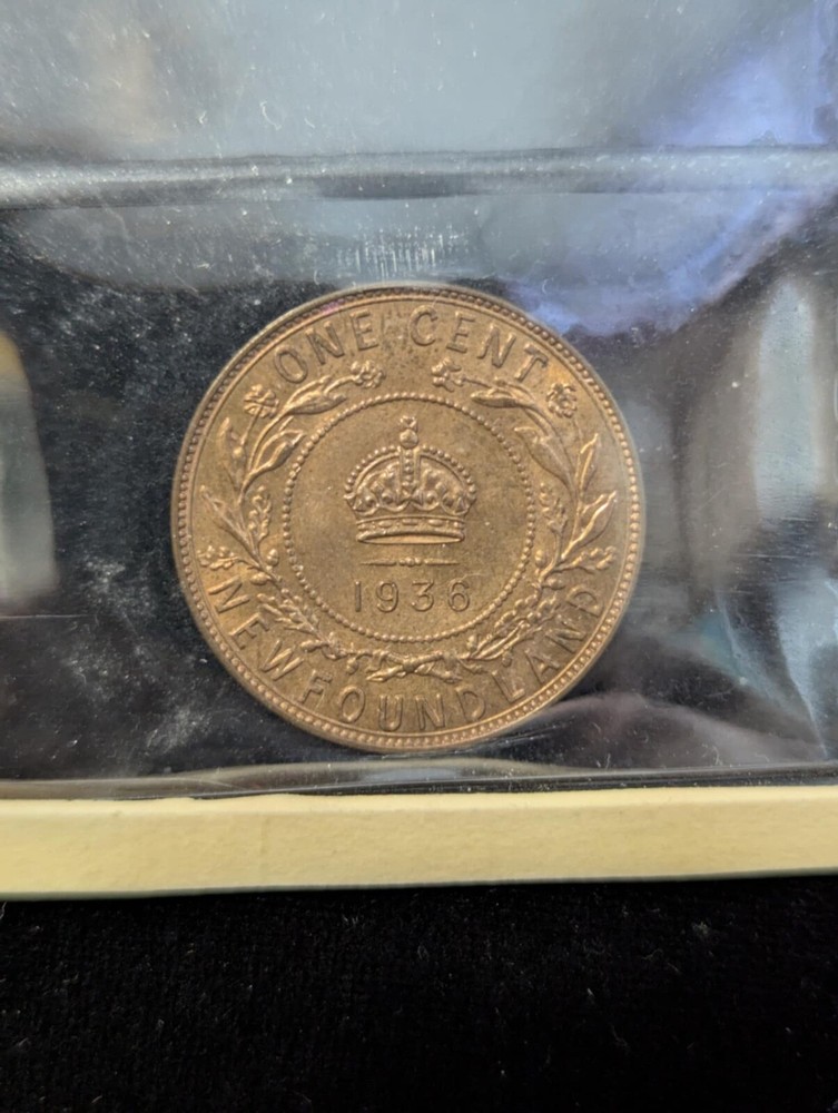 1936, ICCS Graded Newfoundland Large One Cent, **MS-65**XPY 653