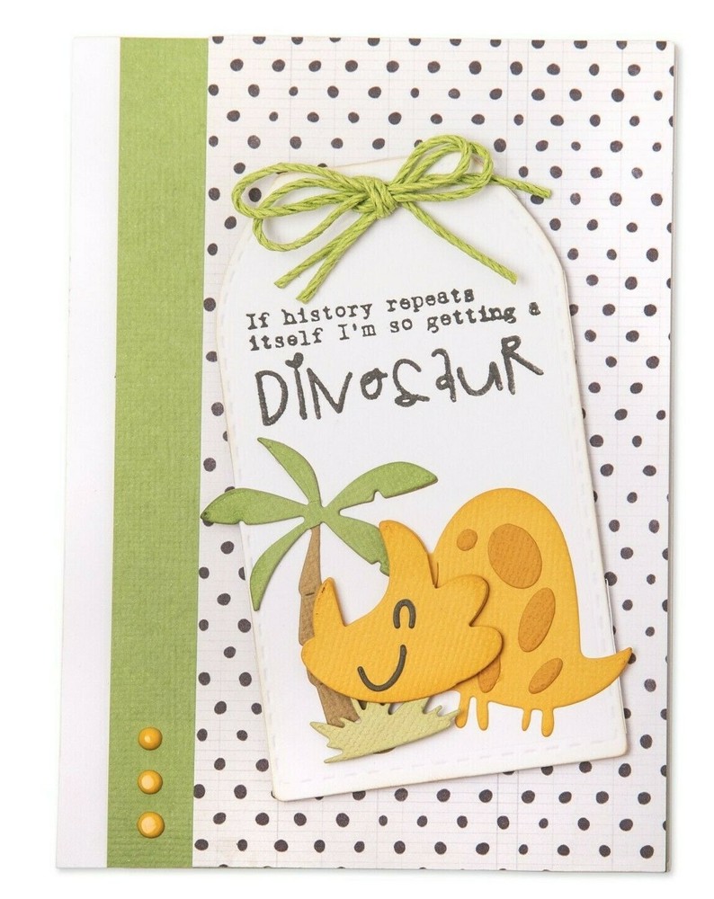 Dinosaurs Sizzix Thinlits Thin Metal Die Set 664393 NEW!