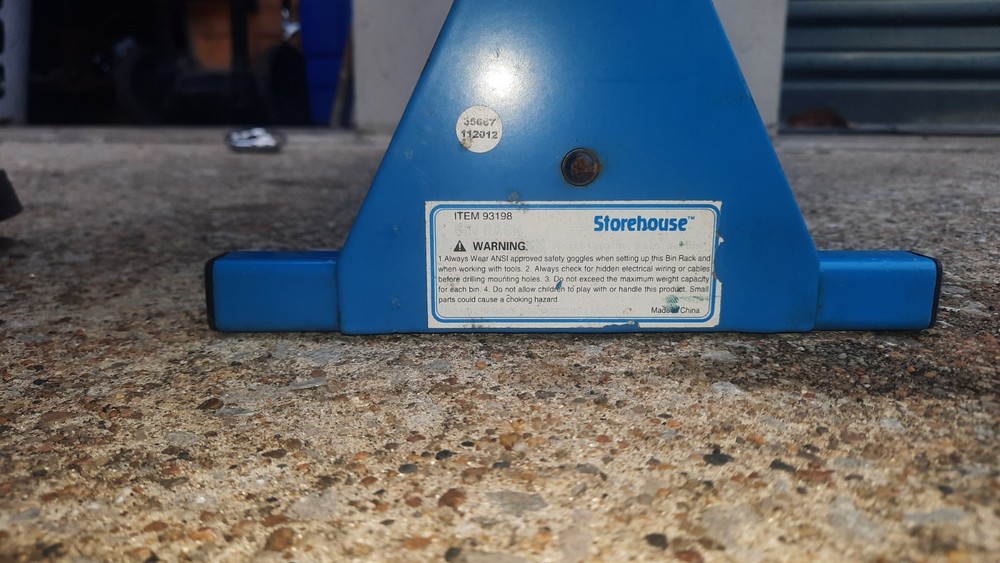 Heavy Duty Metal Single Sided Mobile Workshop Rack Bin Holder