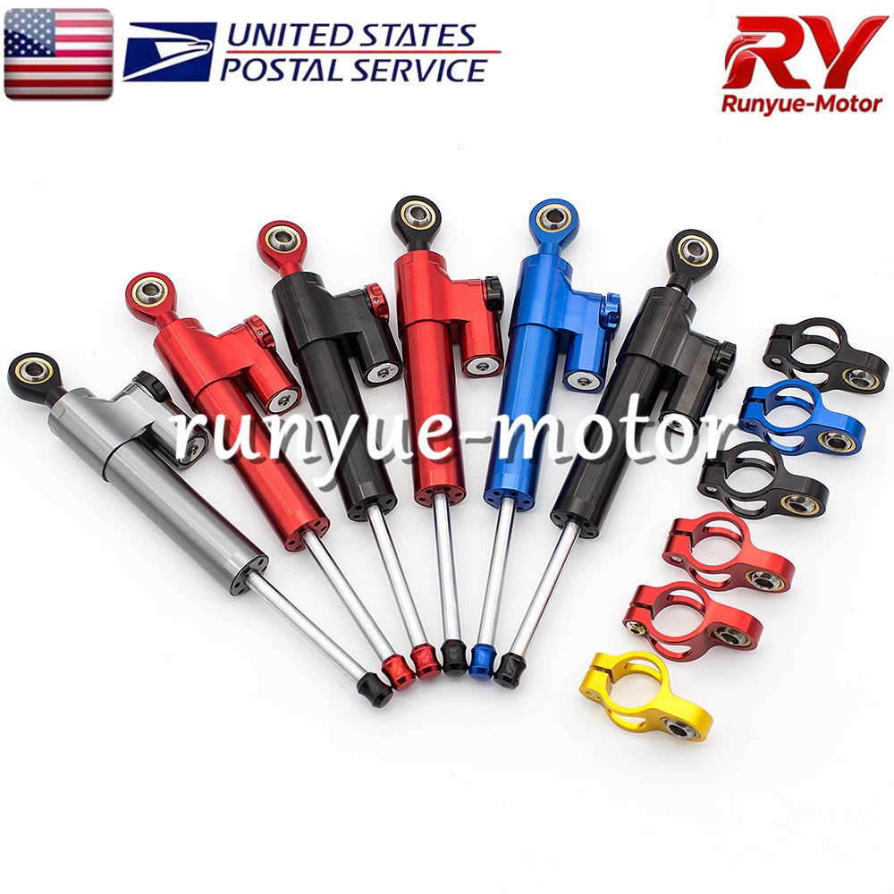 Adjustable Steering Damper Stabilizer Linear Control Universal Aluminum Green