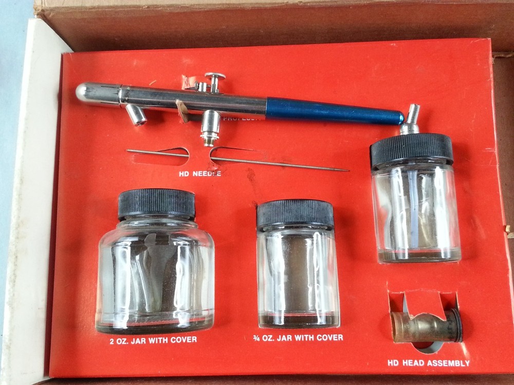 Vintage Blue Point Professional Air Brush Set As-Is