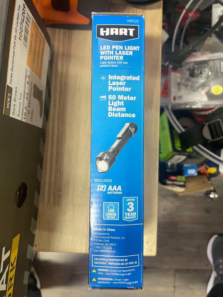 HART LED Pen Light, 150 Lumens, Laser Pointer