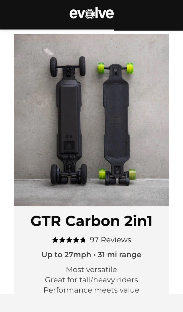 Evolve GTR Carbon 2in1