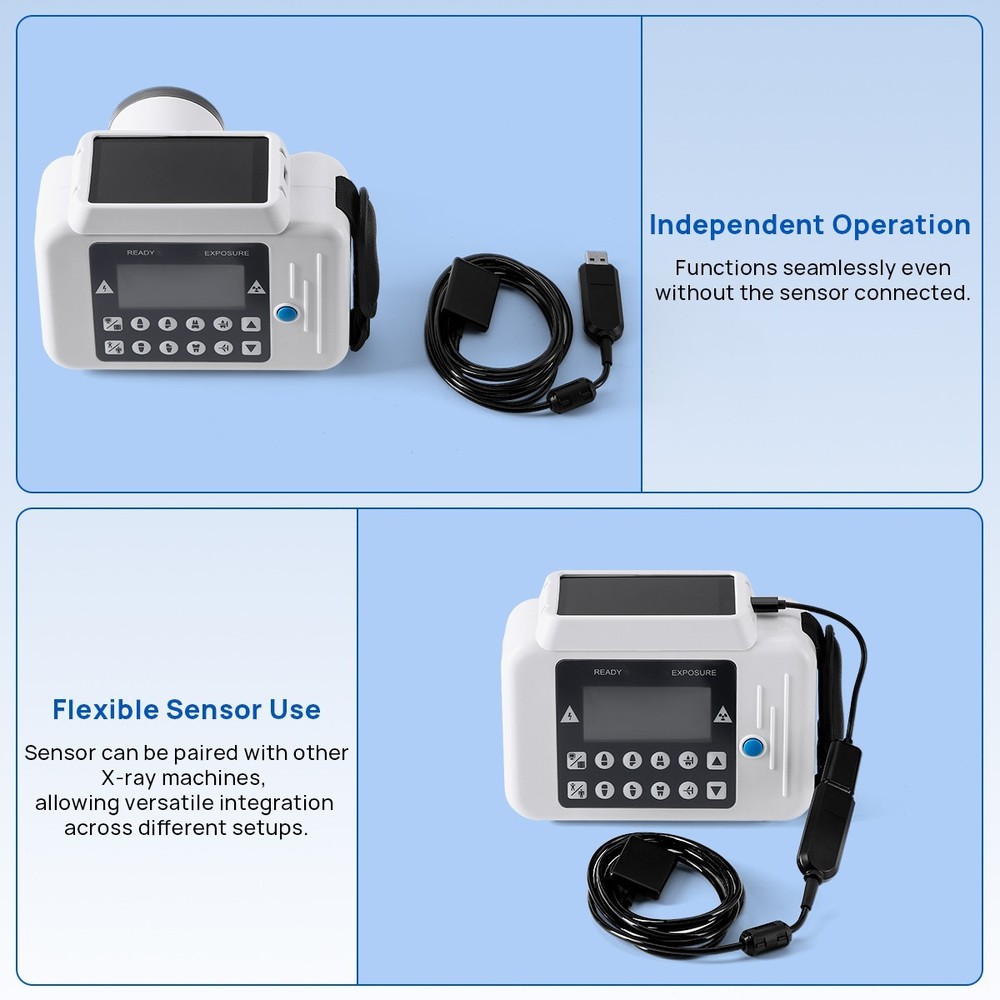 Dental X Mobile Unit Rayos Digital Machine LCD Screen +Sensor 2 No Shield