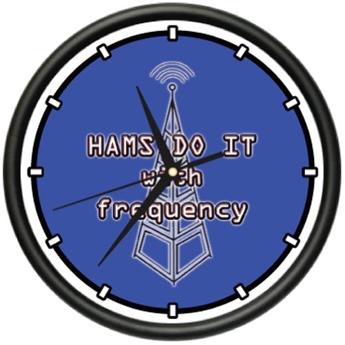 HAM Radio Operator Wall Clock Microphone qsl cb Gift, Beagle