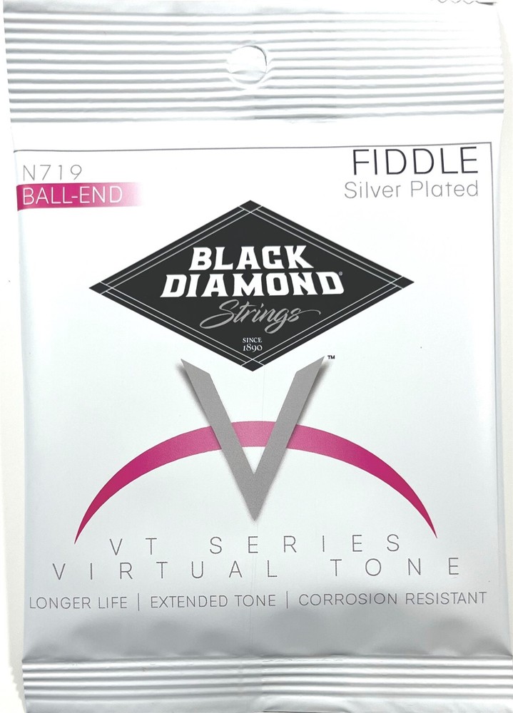 Black Diamond Fiddle Violin Strings 2 Sets N719 Silver Plated Wound