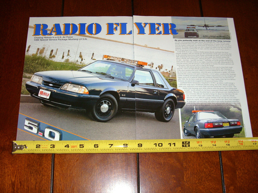 1988 MUSTANG SSP US AIR FORCE U2 ORIGINAL 2005 ARTICLE