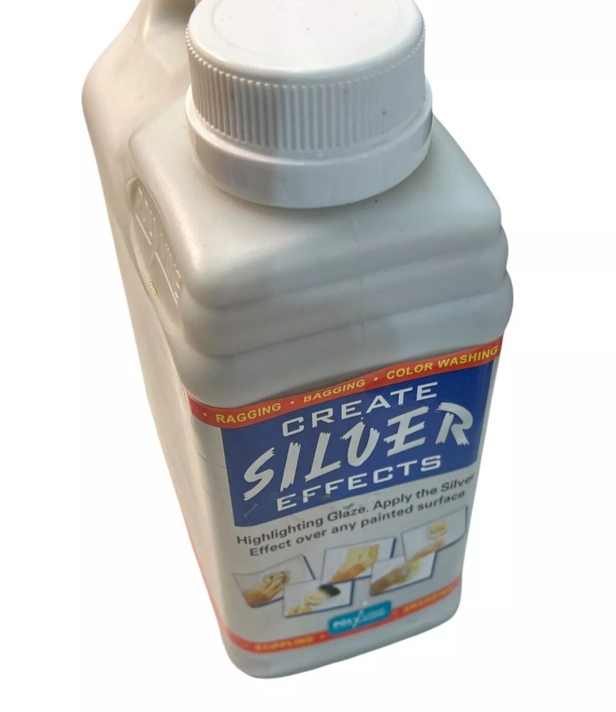 Polyvine Create Silver Effects Paint Dragging Stippling Glaze Art - 1 Quart