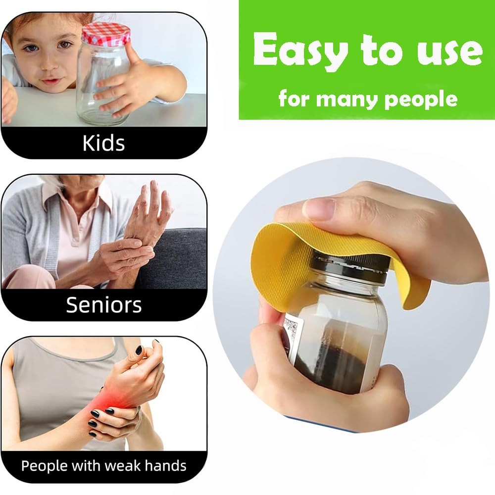 6pcs Rubber Jar Opener Set Bottle Gripper Non Slip Pads Multi-function Can Op...