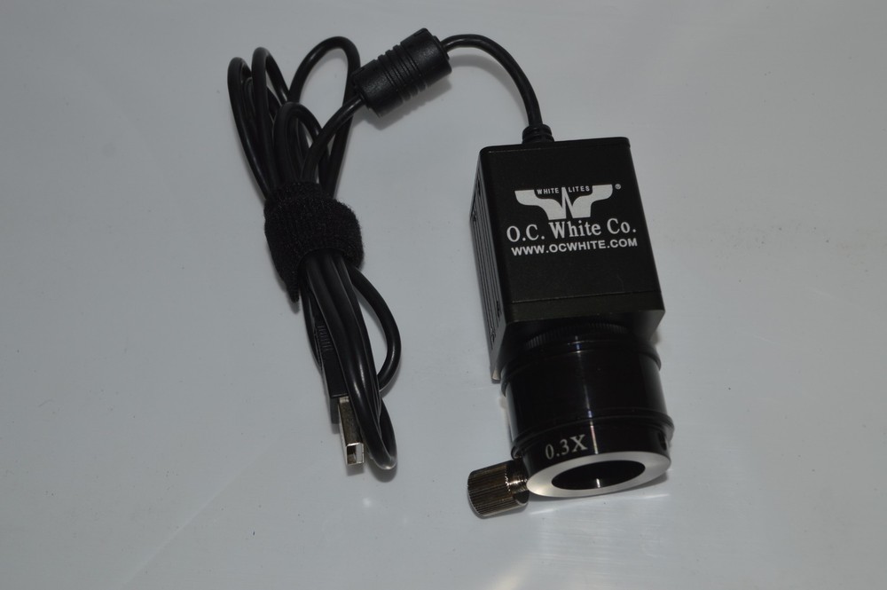 O.C. WHITE CO. 0.3X CCD ADAPTER PZ-CD03 & LIGHT SOURCE (TRU17)
