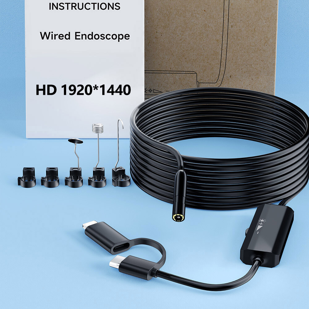 Direct Plug Endoscope iPhone iPad iOS Android phone Waterproof Inspect Camera US