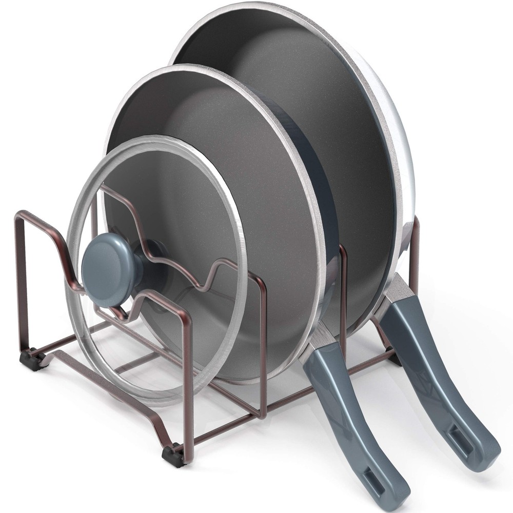 Simple Houseware Kitchen Cabinet Pantry and Bakeware Organizer Rack Holder, B...