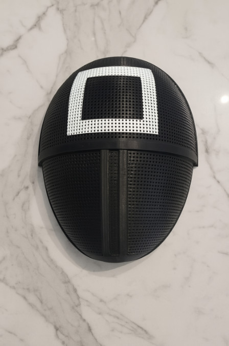 Squid Game Guard Mask Square Replica 1:1 Retractable A+ Quality