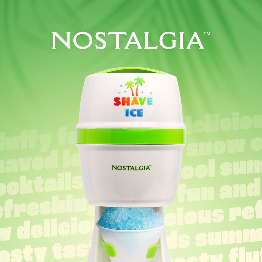 Electric Snow Cone Maker Tabletop Shaved Ice Machine White