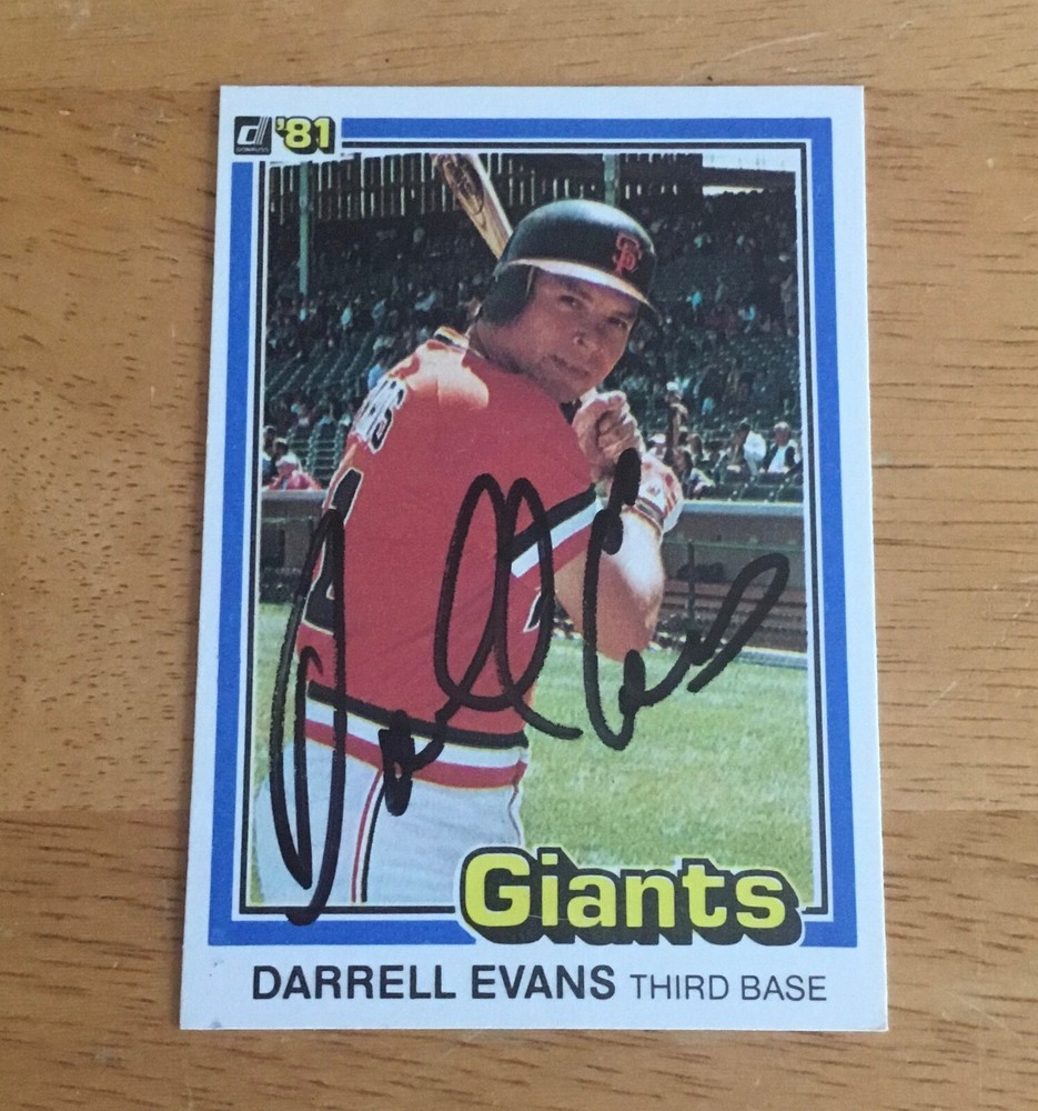 Darrell Evans San Francisco Giants Signed Autograph 1981 Donruss Baseball Card